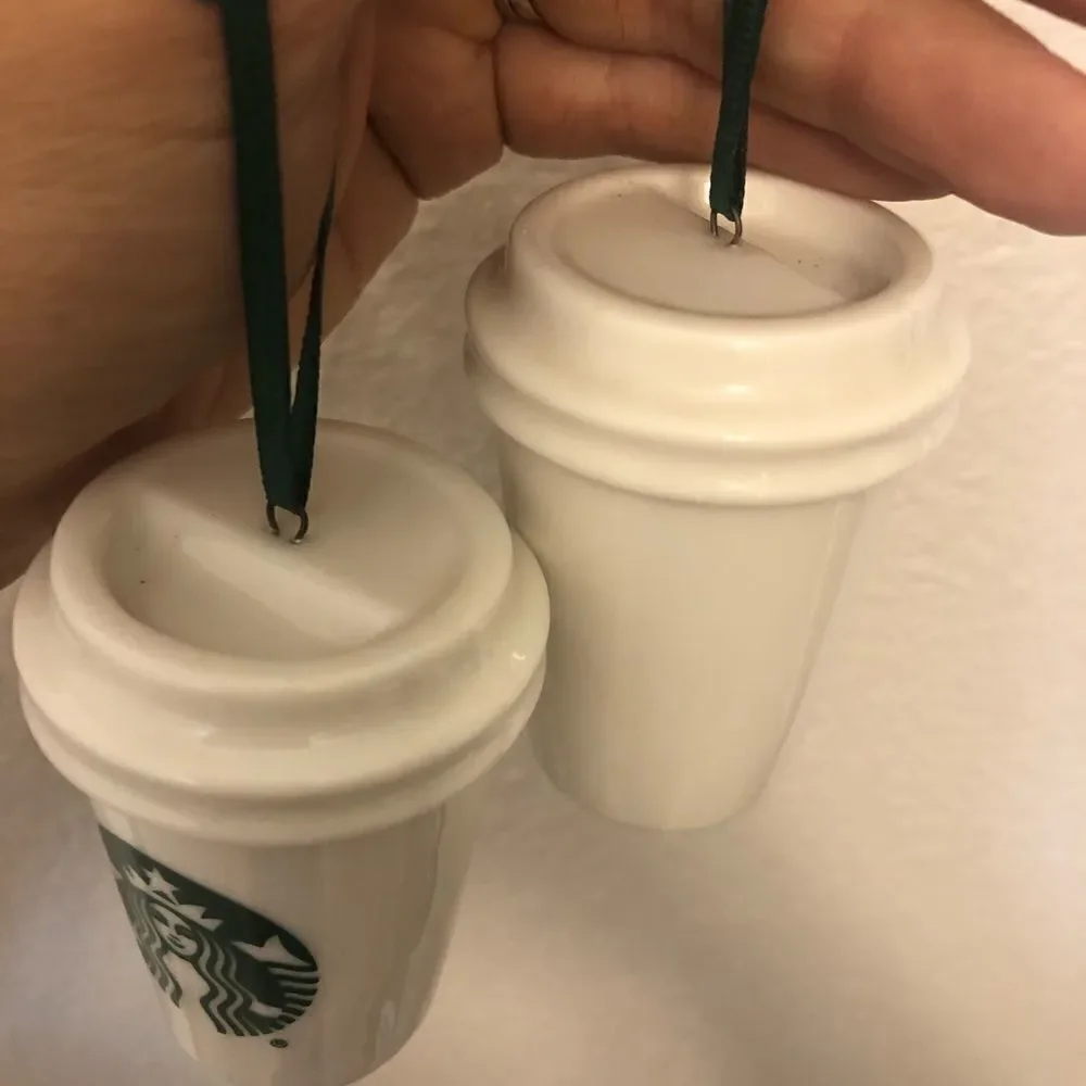 Starbucks 2016 White Green Logo Siren Ornament-2